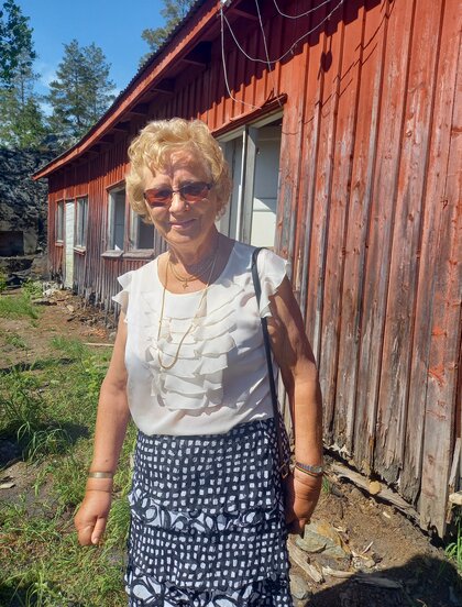 Anna Jorunn (Lillemor) Hansen opplevde krigsårene på Granum som liten jente.  - Klikk for stort bilde